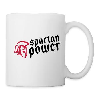 spartan power fitness gym helmet - Mug - white - Right