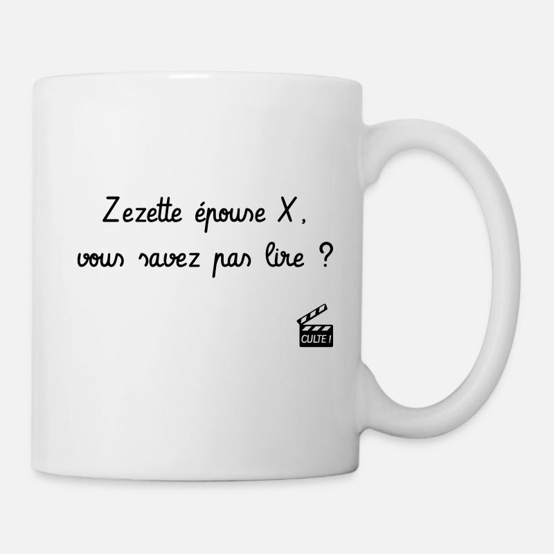 Zezette épouse X ! Le Père Noël est une ordure - Mug blanc - blanc