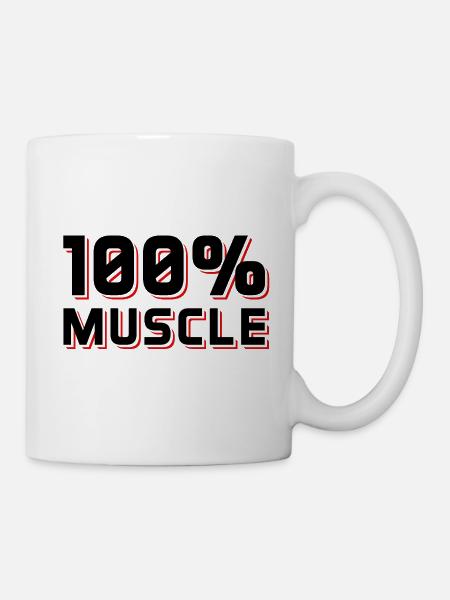 100% MUSCLE - Mug blanc - blanc