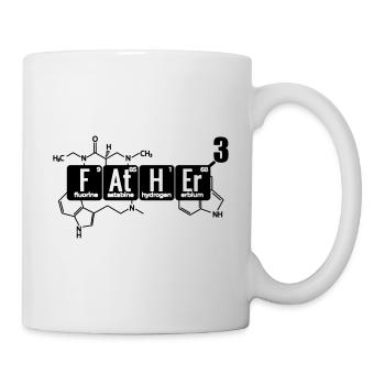 triple père-futur papa chimiste assistant de laboratoire - Mug blanc - blanc - Droite