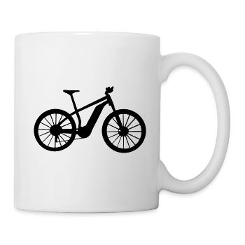 Ebike Akku Fahrrad Bike Radfahrer E-Bike - Tasse - Weiß - Rechts