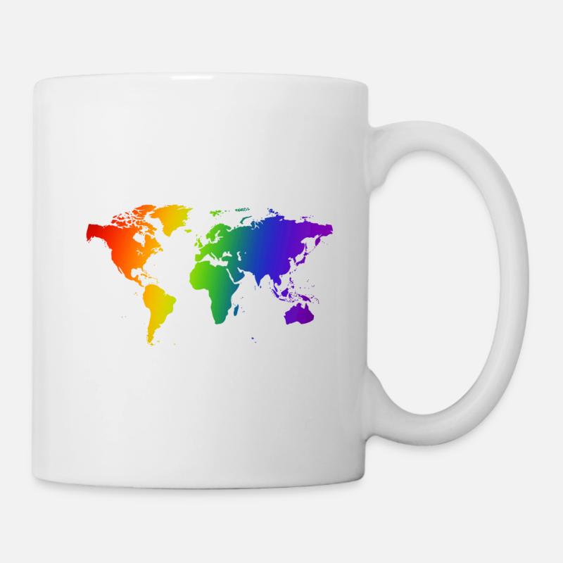 PRIDE WORLD MAP - Mug - white