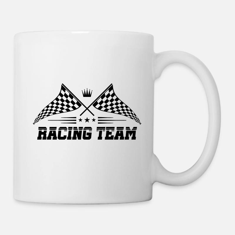 racing team flag icon logo - Mug - white