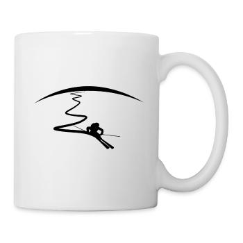Skieur - ski - sports d'hiver - Mug blanc - blanc - Droite
