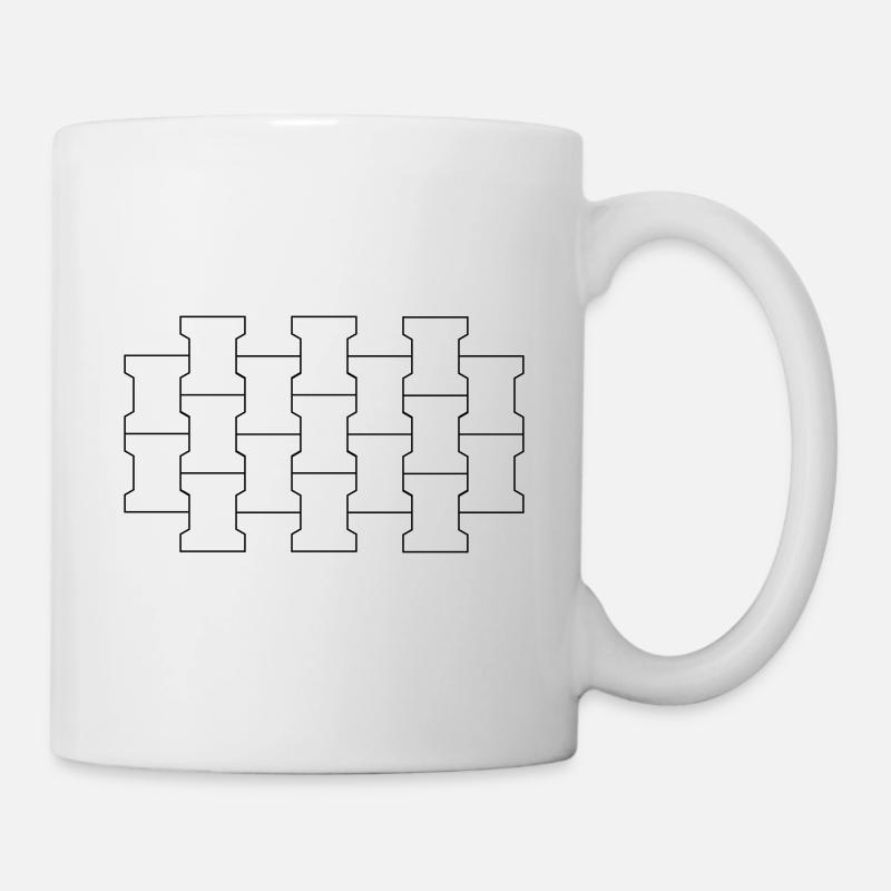 Kopfsteinpflaster - Bürgersteig - Tasse - Weiß