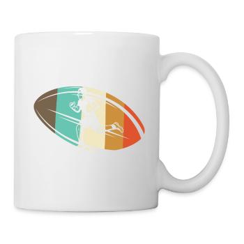 Rétro Rugby Vintage Rugby Rugby Rugby - Mug blanc - blanc - Droite