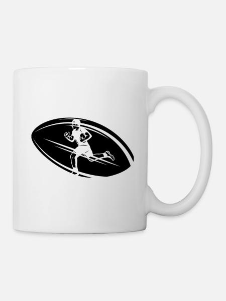 Rétro Rugby Rugby Fan Rugby Rugby Rugby Jouer - Mug blanc - blanc