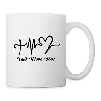 Faith Hope Love - Mug blanc - blanc - Droite