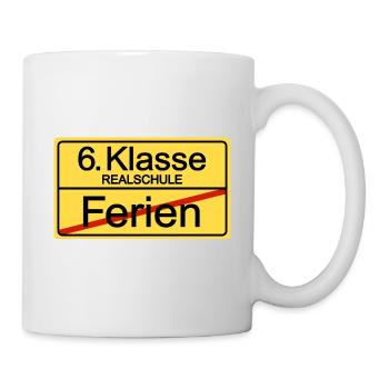 6. Klasse Sechstklässler Schulkind Realschule - Tasse - Weiß - Rechts