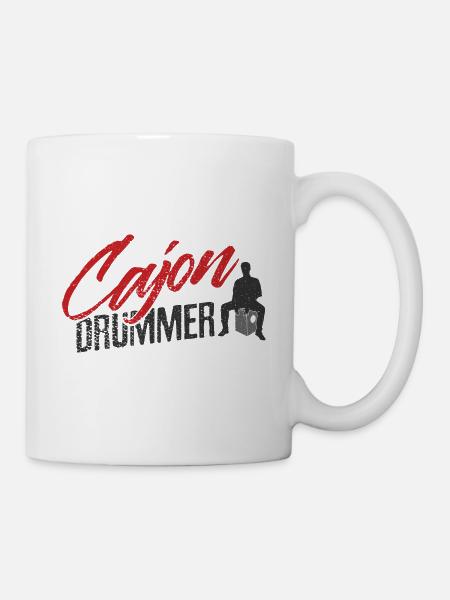 Cajon Cajon Drummer - Tasse - Weiß