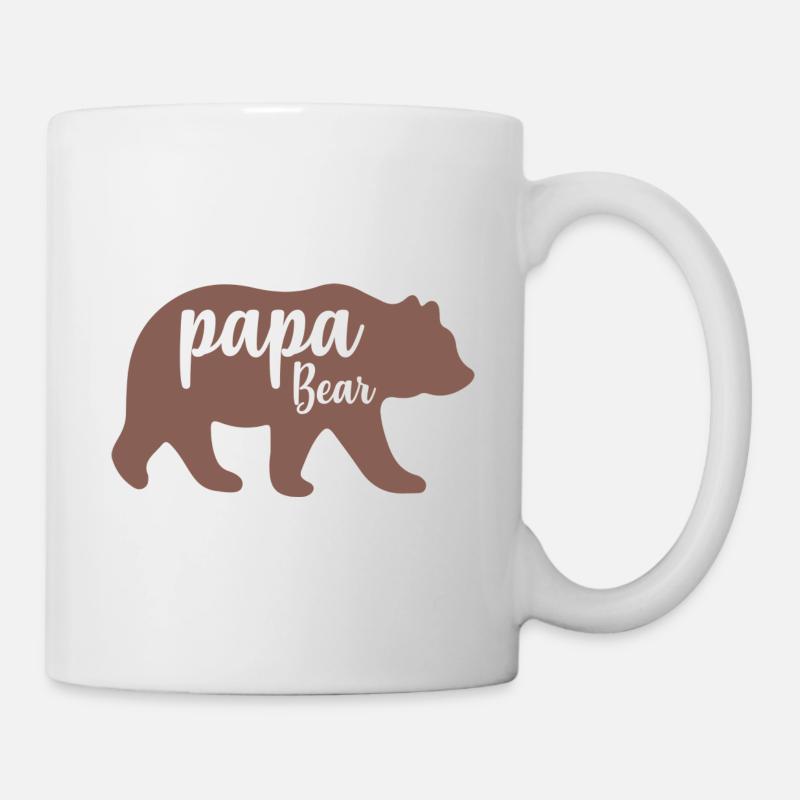Papa Bear brown Bear Animal - Tasse - Weiß