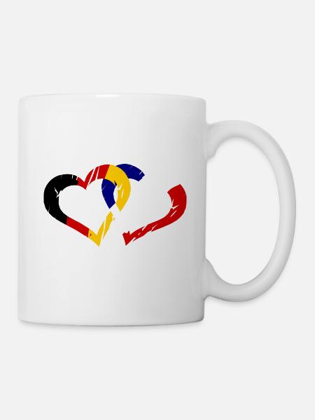 Français Amour allemand - Mug blanc - blanc