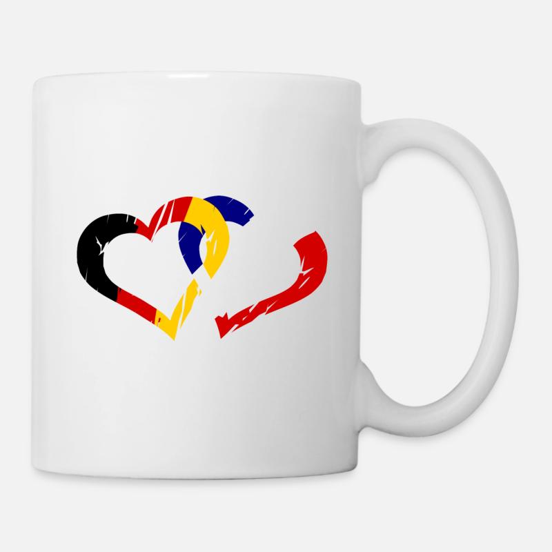 Französisch deutsche Liebe - Tasse - Weiß