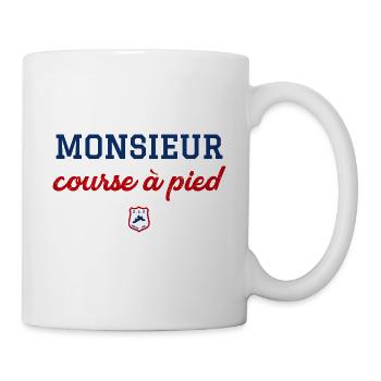 MONSIEUR course à pied - Mug blanc - blanc - Droite