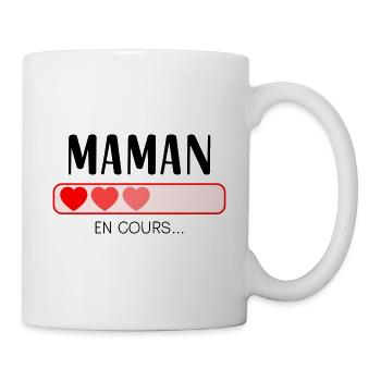 Maman en cours - Mug blanc - blanc - Droite