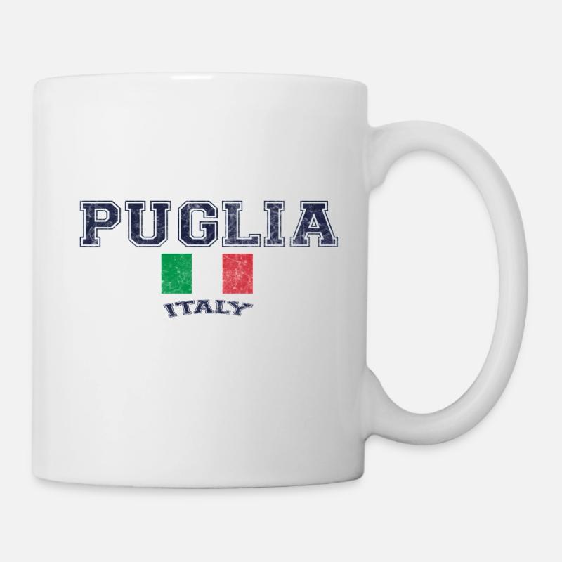 Apulien, Puglia, Logo - Tasse - Weiß