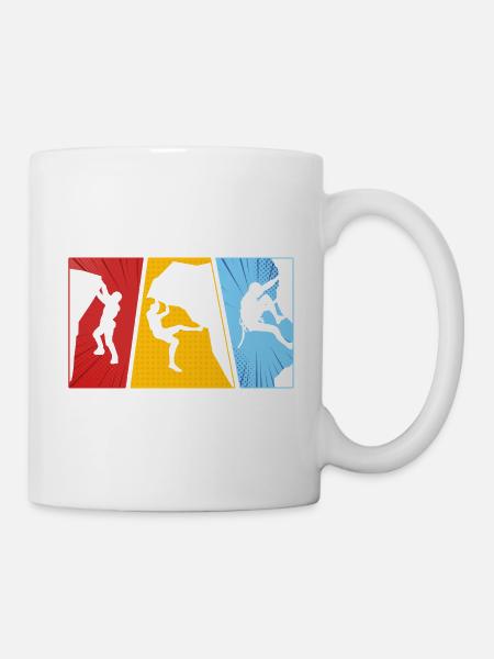 Vintage Bouldern - Tasse - Weiß