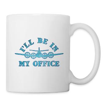 Airplane Pilot Flying Office Cockpit I Gift - Mug - white - Right