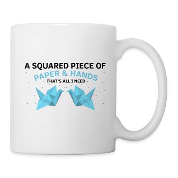 Design coloré Kirigami Origami - Mug blanc - blanc - Droite