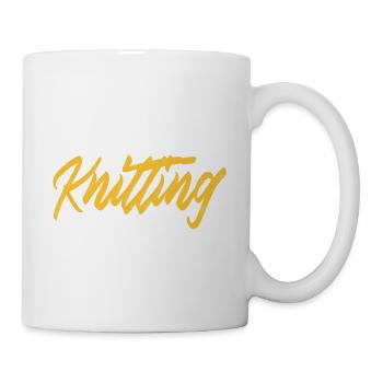 I Just Love Knitting Okay? Awesome Funny Present - Mug - white - Right