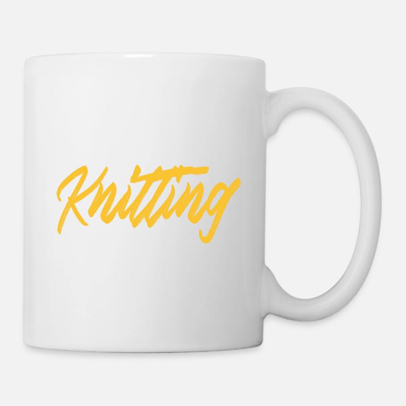 I Just Love Knitting Okay? Awesome Funny Present - Tasse - Weiß