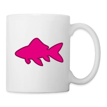 Goldfisch - Silhouette - Geschenkidee - Tasse - Weiß - Rechts