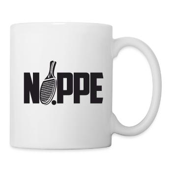 Tischtennis Noppe Design mit Tischtennisschläger - Tasse - Weiß - Rechts