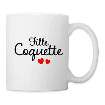 Femme Coquette Humour Mot Affectueux Couple - Mug blanc - blanc - Droite