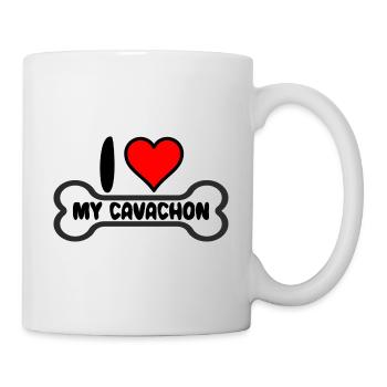 Cavachon Chien J’aime mon - Mug blanc - blanc - Droite