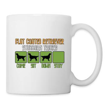 Flat Coated Retriever Dictons drôles drôles - Mug blanc - blanc - Droite