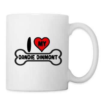 Dandie Dinmont Terrier J’aime mes dictons Dire - Mug blanc - blanc - Droite