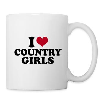 I Love Country Girls - Mug - white - Right