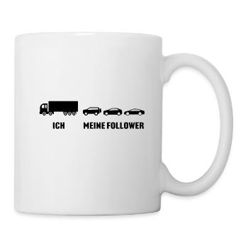 Lkw fahrer ich meine follower lastkraftwagen - Tasse - Weiß - Rechts