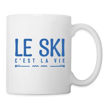 Le ski c'est la vie. cadeau skieur vacances de ski - Mug blanc - blanc - Droite