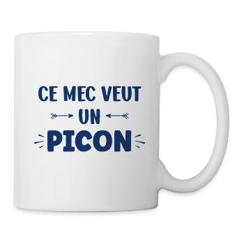 Ce mec veut un picon - Mug blanc - blanc - Droite