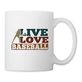 Baseball - Tasse - Weiß - Rechts