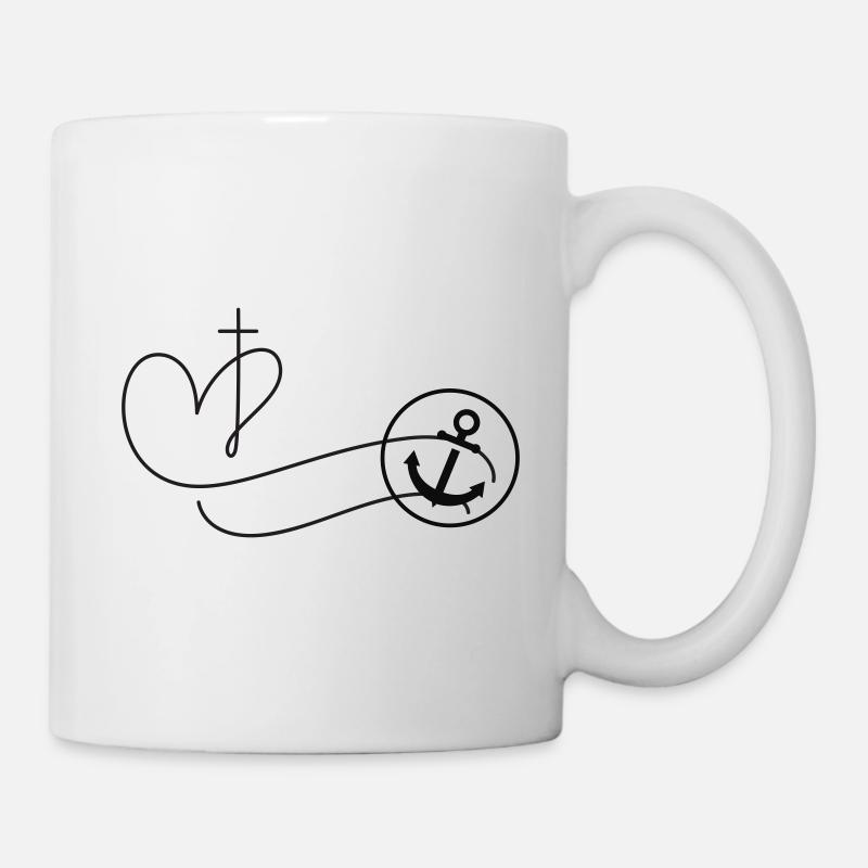 Glaube liebe Hoffnung- anpassbar - Tasse - Weiß