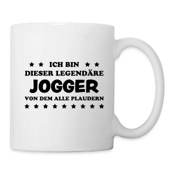 Jogger Laufen Lustiger Spruch Joggen Geschenk - Tasse - Weiß - Rechts