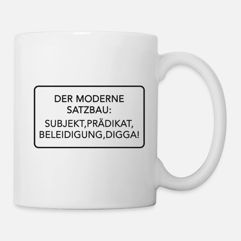 Der moderne Satzbau - Tasse - Weiß
