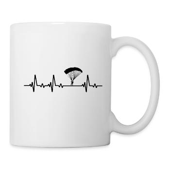 Skydiver Heartbeat Skydiving Skydiver - Mug - white - Right