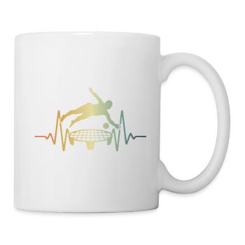 Spikeball Roundnet EKG Herzschlag Puls - Tasse - Weiß - Rechts
