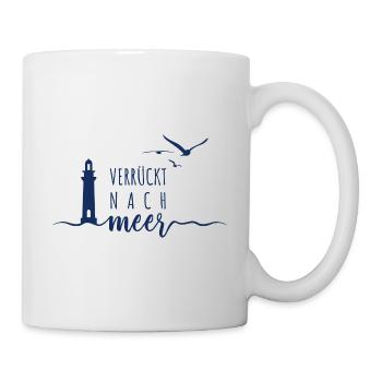 Verrückt nach Meer - Wellen Nordsee - Tasse - Weiß - Rechts