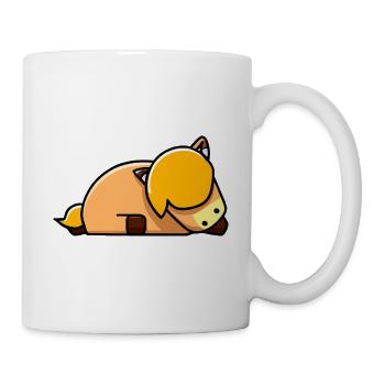 Joli cheval dort - Mug blanc - blanc - Droite