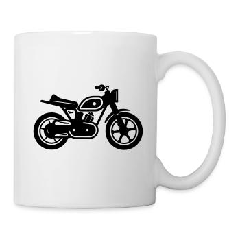 Motorrad - Tasse - Weiß - Rechts