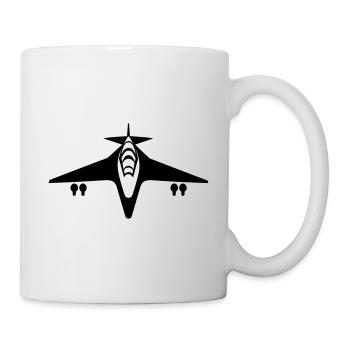 Avion de chasse - Mug blanc - blanc - Droite