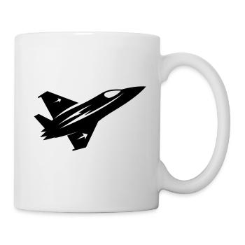 Kampfjet - Tasse - Weiß - Rechts
