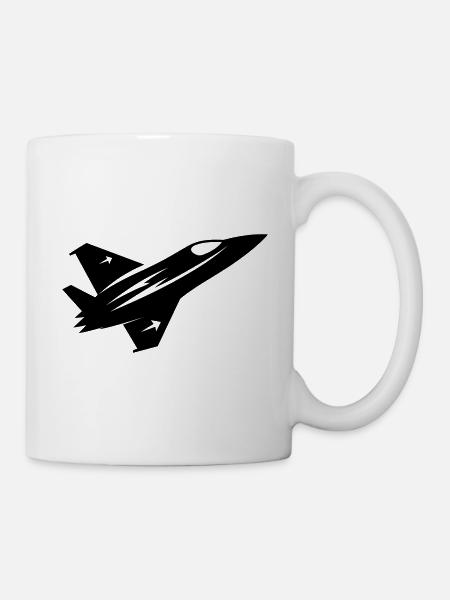 Kampfjet - Tasse - Weiß