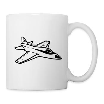 Kampfjet - Tasse - Weiß - Rechts