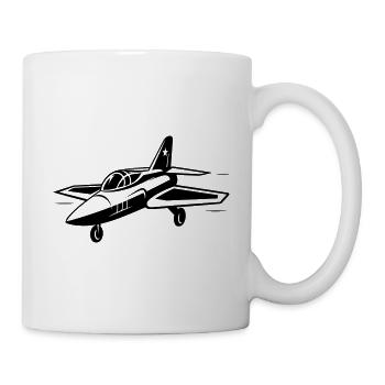 Kampfjet - Tasse - Weiß - Rechts