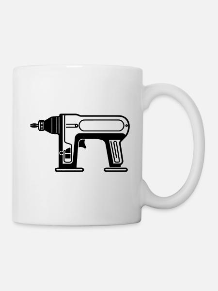 Bohrer - Tasse - Weiß